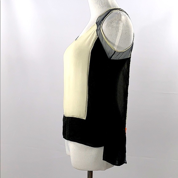 Helmut Lang Pearl Grey Color-Blocked Chroma Top S - Picture 7 of 13